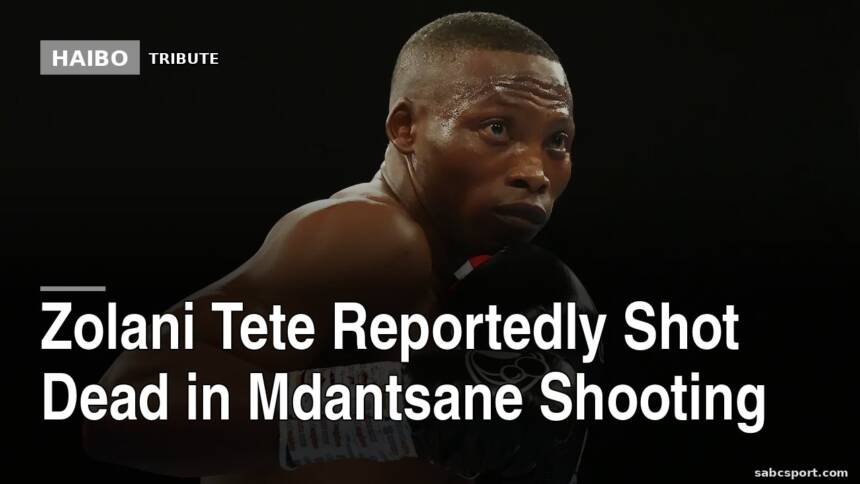 Zolani Tete Reportedly Shot Dead in Mdantsane Shooting