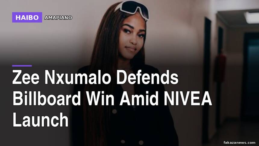 Zee Nxumalo Defends Billboard Win Amid NIVEA Launch