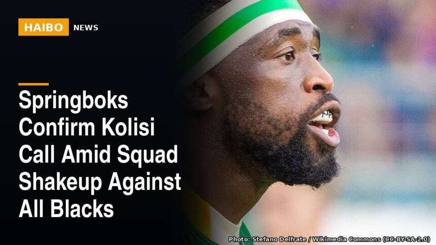 Springboks Confirm Kolisi Call Amid Squad Shakeup Against All Blacks