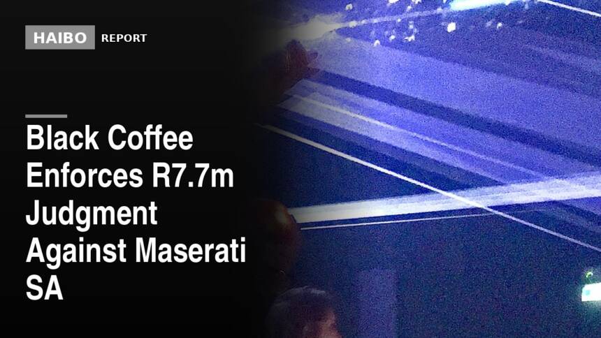Black Coffee Enforces R7.7m Judgment Against Maserati SA