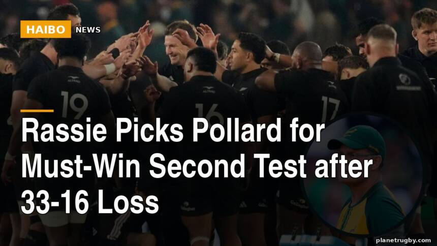Rassie Picks Pollard for Must-Win Second Test After 33-16 Loss