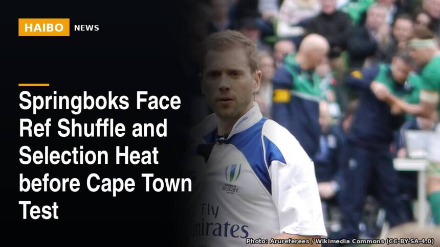Springboks Face Ref Shuffle and Selection Heat Before Cape Town Test