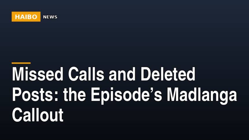Missed Calls And Deleted Posts: The Episode’s Madlanga Callout