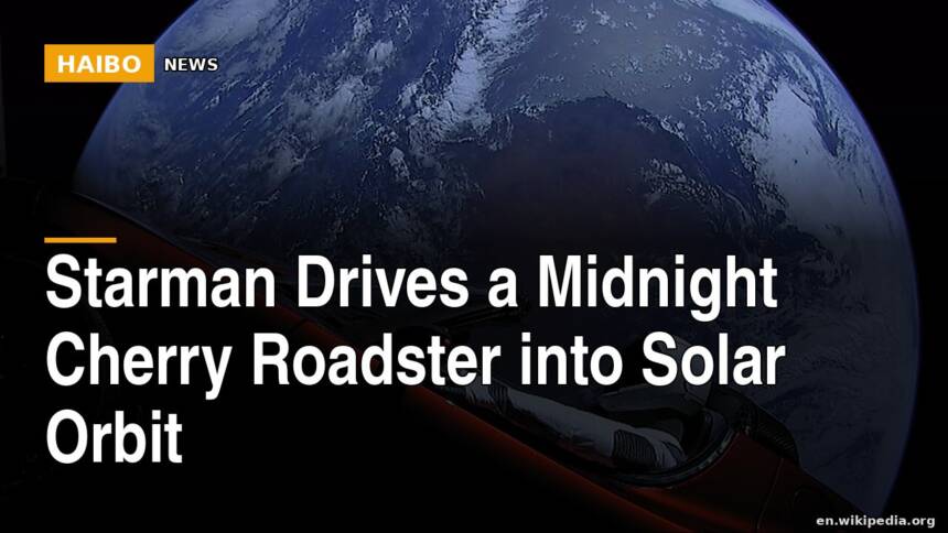 Starman Drives a Midnight Cherry Roadster Into Solar Orbit