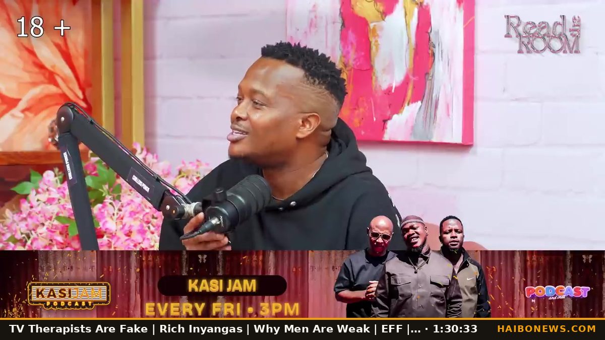 Still from the episode: TV Therapists Are Fake | Rich Inyangas | Why Men Are Weak | EFF | Misogynistic G*ys