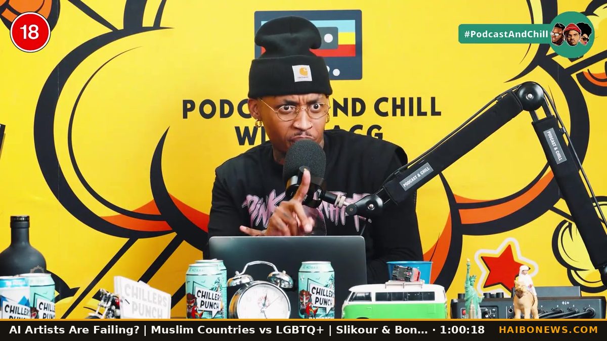 Still from the episode: AI Artists Are Failing? | Muslim Countries vs LGBTQ+ | Slikour & Bonang | Wiseman's Stor