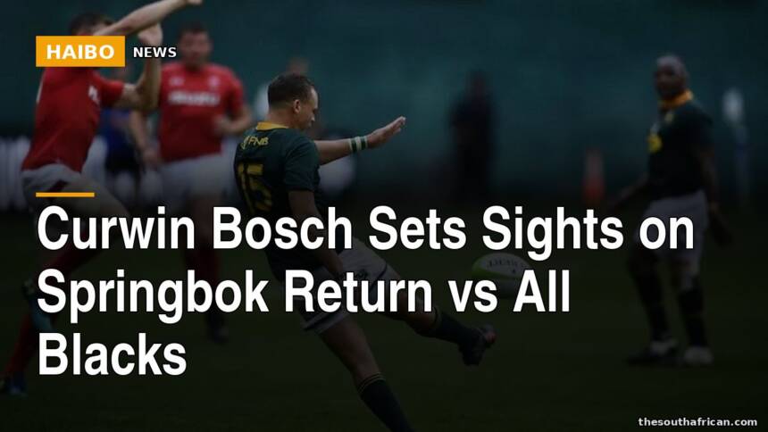 Curwin Bosch Sets Sights On Springbok Return Vs All Blacks