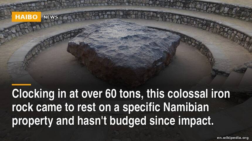 Clocking in at over 60 tons, this colossal iron rock came to rest on a specific Namibian property and hasn't budged sinc