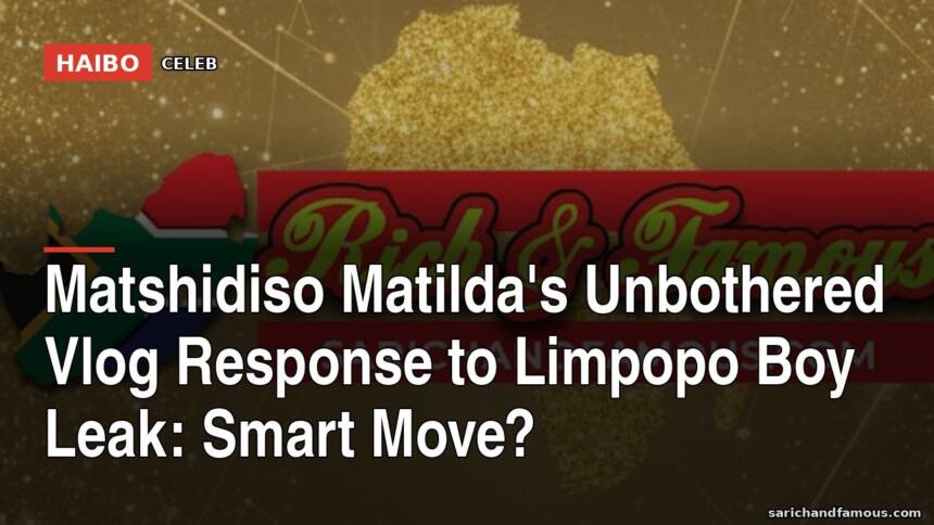 Matshidiso Matilda's Unbothered Vlog Response To Limpopo Boy Leak: Smart Move?