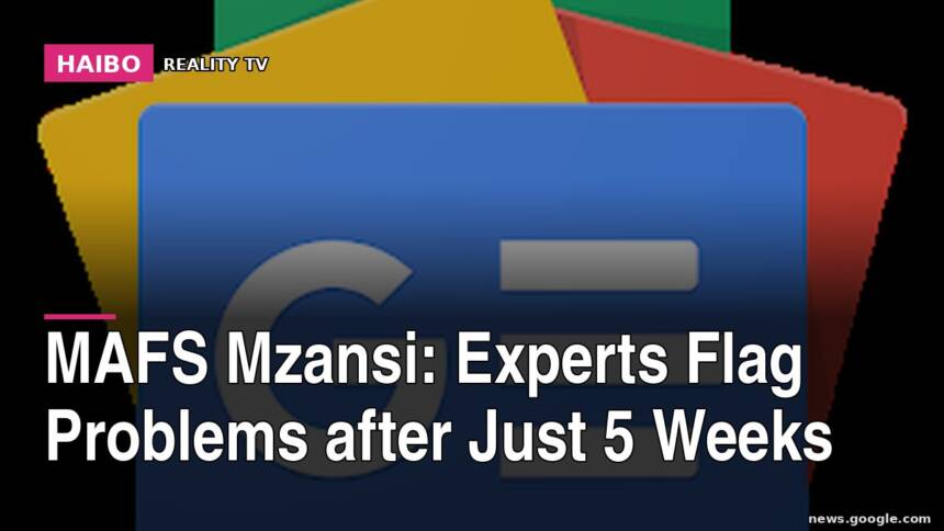 MAFS Mzansi: Experts Flag Problems After Just 5 Weeks
