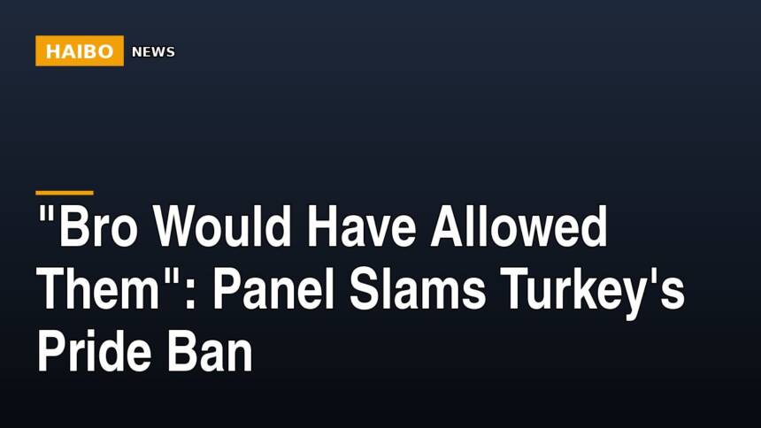 "Bro Would Have Allowed Them": Panel Slams Turkey's Pride Ban