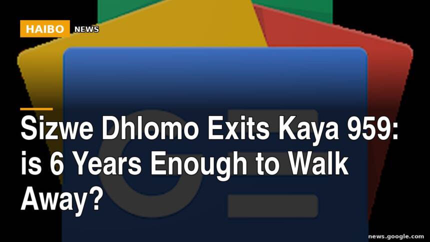 Sizwe Dhlomo Exits Kaya 959: Is 6 Years Enough to Walk Away?