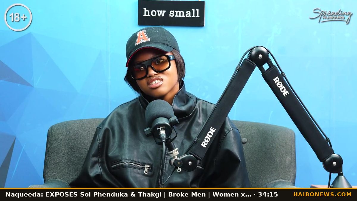 Still from the episode: Naqueeda: EXPOSES Sol Phenduka & Thakgi | Broke Men | Women x Cheating | Dating Scotts? | Lobola