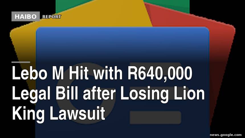 Lebo M Hit With R640,000 Legal Bill After Losing Lion King Lawsuit