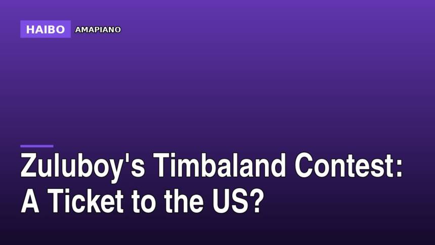 Zuluboy's Timbaland Contest: A Ticket to the US?