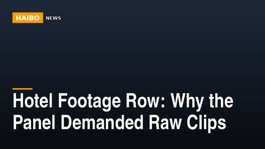 Hotel Footage Row: Why The Panel Demanded Raw Clips