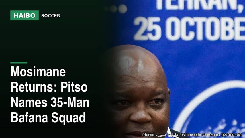 Mosimane Returns: Pitso Names 35-Man Bafana Squad