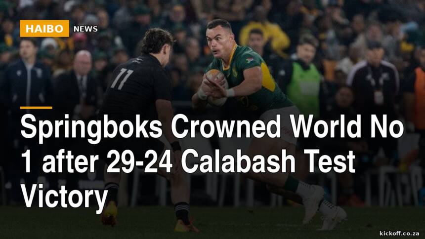 Springboks Crowned World No 1 After 29-24 Calabash Test Victory