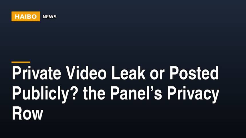 Private Video Leak Or Posted Publicly? The Panel’s Privacy Row