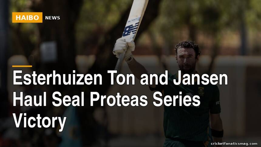 Esterhuizen Ton and Jansen Haul Seal Proteas Series Victory