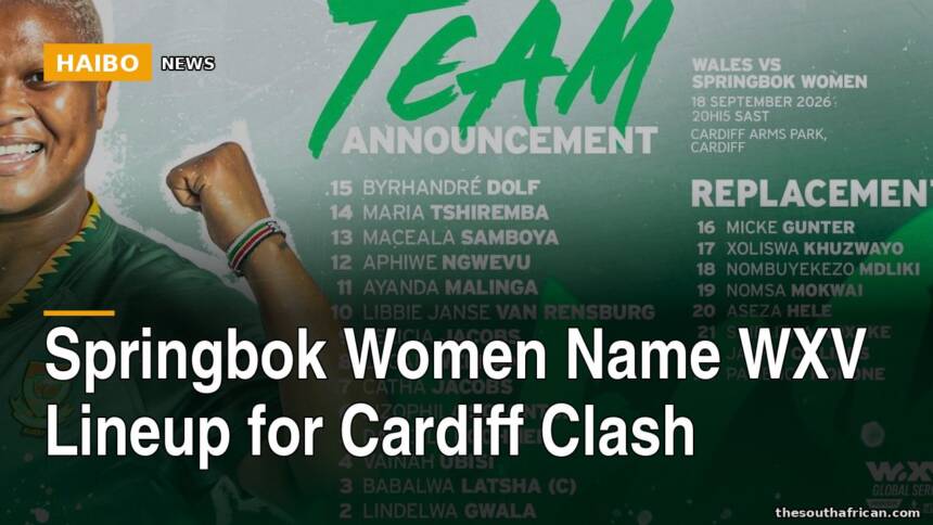 Springbok Women Name WXV Lineup For Cardiff Clash