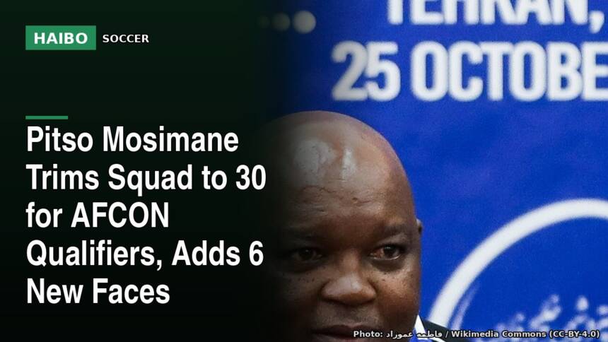 Pitso Mosimane Trims Squad to 30 for AFCON Qualifiers, Adds 6 New Faces