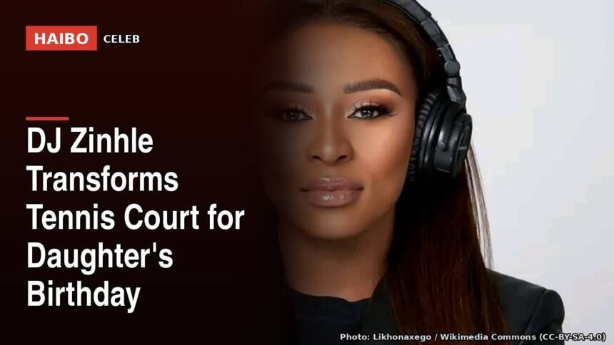 DJ Zinhle Transforms Tennis Court For Daughter's Birthday